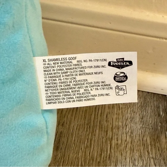 XL FUGGLER Blue and Pink Plush Monster plush - Picture 4 of 4